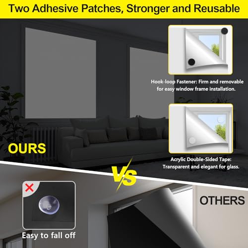 100% Blackout Curtains (White / 57"W x 118"H)