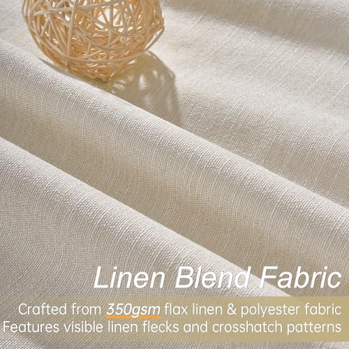 Blackout Curtains for Bedroom 96 Inch Long (Beige / 52"W x 96"L (Pack of 2))