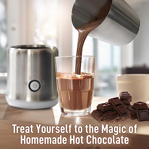 Zulay Electric Hot Chocolate Maker Machine (Cloud Silver / Frother Steamer)