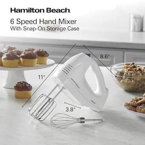 6 Speed Electric Hand Mixer With QuickBurst and Bowl Rest (Traditional Beaters)