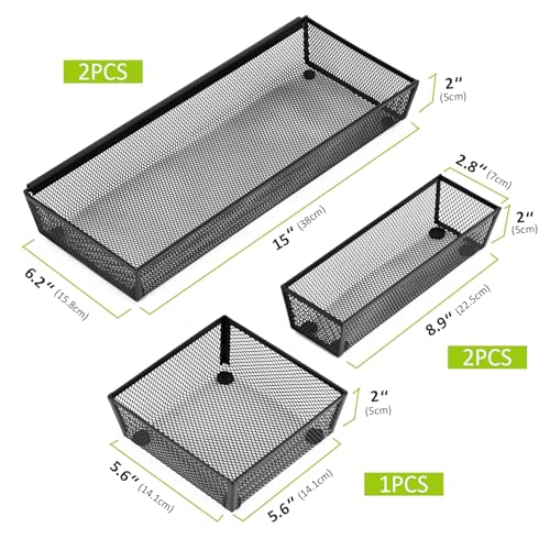Drawer Organizer (Black-5L pack)