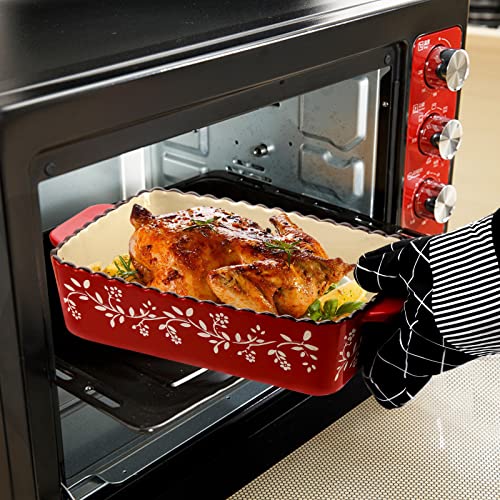 3 Pack Ceramic Bakeware Set (Red)