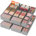 Drawer Organizer Clothes for Closet (Light Gray)