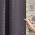 Gray Purple 100% Boho Blackout Curtains 84 Inch 2 Panels (Gray Purple / 52"W x 84"L (Pack of 2))