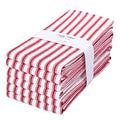 Stripe Kitchen Dish Towels With Hanging Loop (Red (French))