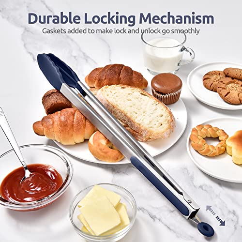 Kitchen Tong for Cooking (Midnight Blue / 16 inch)