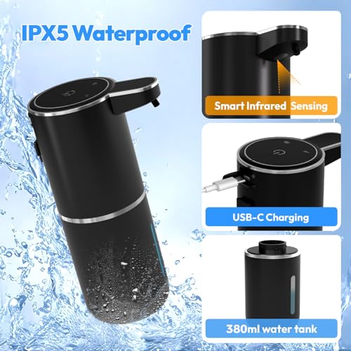 Automatic Foaming Soap Dispenser (Black 1 / Foam)