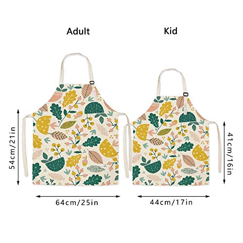 Matching Aprons for Kids & Adults (Yellow/Green)