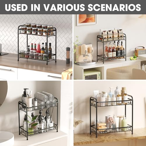 Spice Rack for Countertop (Black-1 Pack)