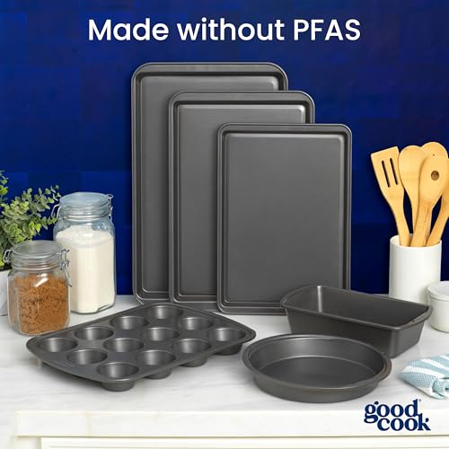 Premium Nonstick Divided Baking Pan (11 x 14-Inch / Gray)