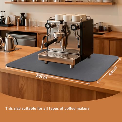 Coffee Mat 32x18 Inch (Dark Gray / 32" x 18")