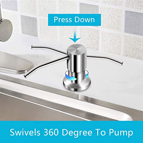 Soap Dispenser for Kitchen Sink (Brushed Nickel)