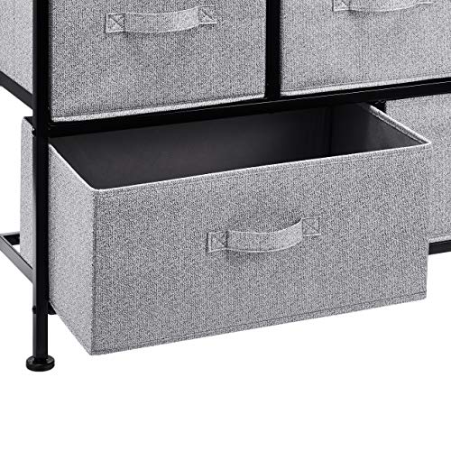 Extra Wide Fabric 5 (Black / Organizer Unit + Grey Drawers)