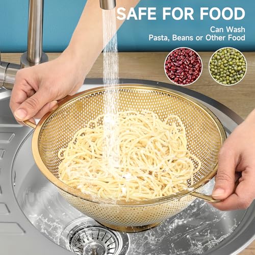 Gold Strainer for Kitchen (3QT)