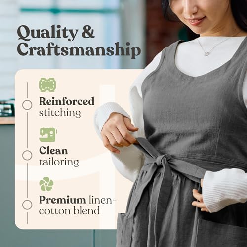 Everyday Linen Cross (Stone Gray)