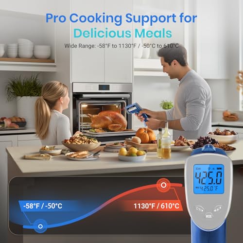 Infrared Thermometer Laser Temperature Gun (Advanced / Blue)
