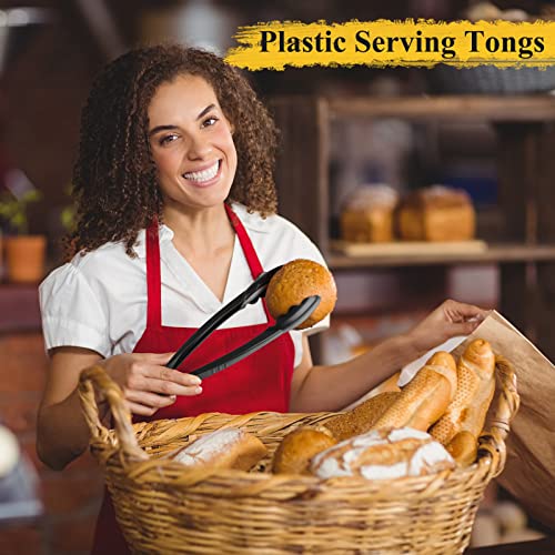 Tessco 25 Pcs Plastic Tongs (Black)