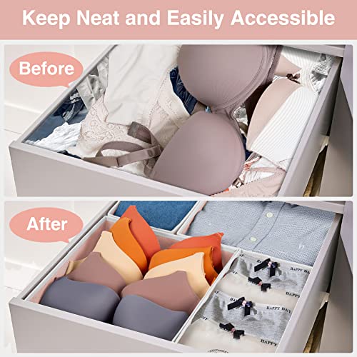 8 Pack Underwear Drawer Organizer (Pink / 8 Pack)