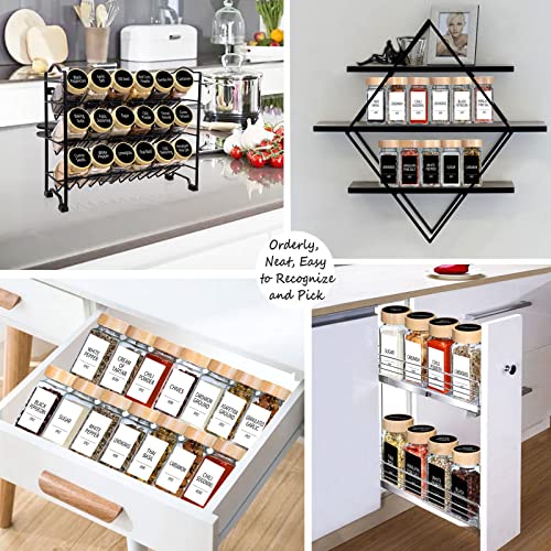 24 Pack Empty Glass Spice Jars with Labels