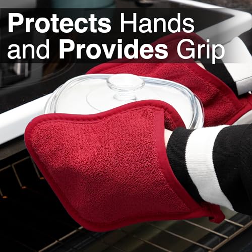 Terry Pocket Mitt & Hot Pad (2-Pack / Paprika Red)