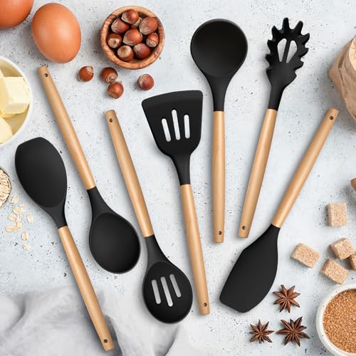 Cooking Utensils Set of 7 (Black)