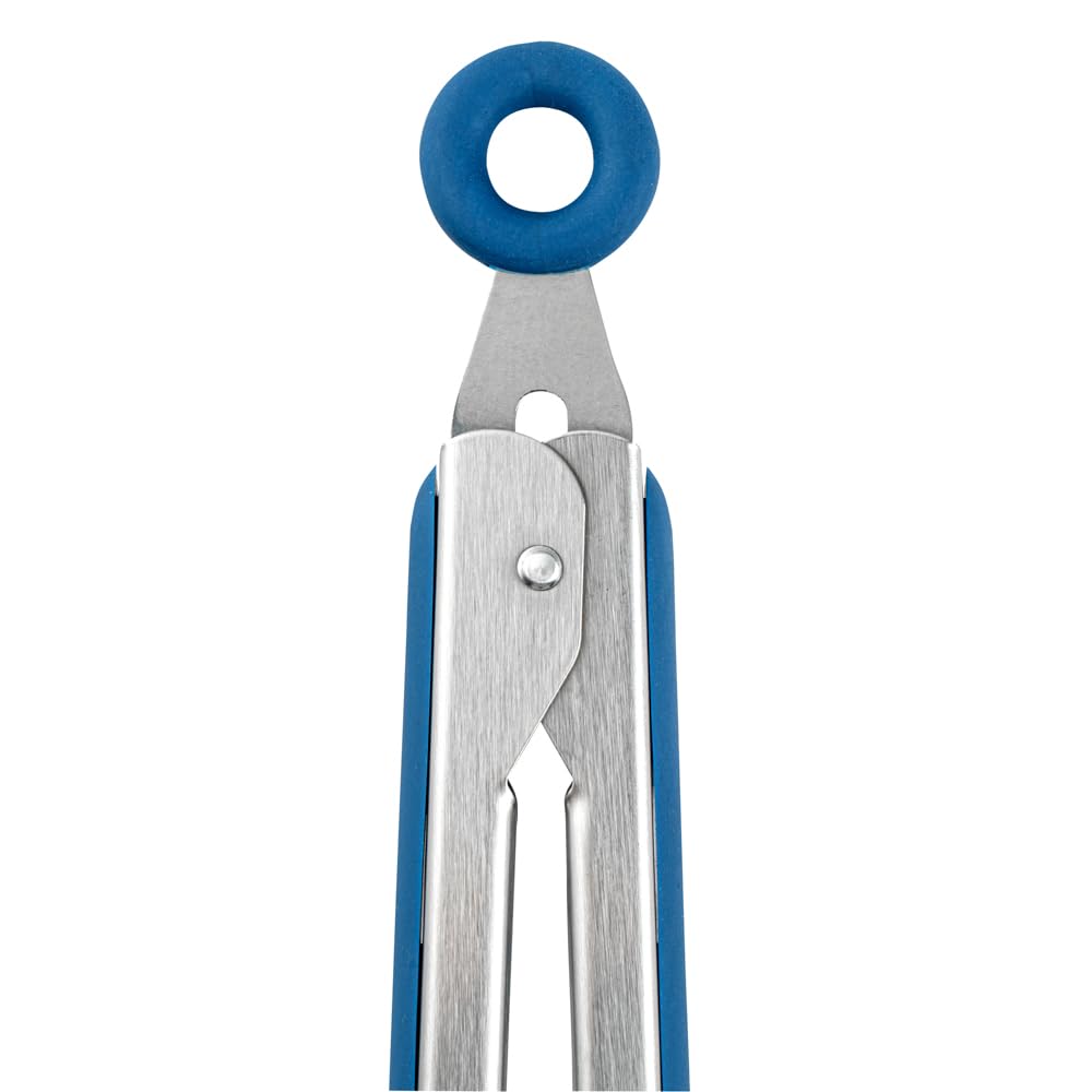 Blue Stainless Steel Kitchen Tong Set (Set / Blue)