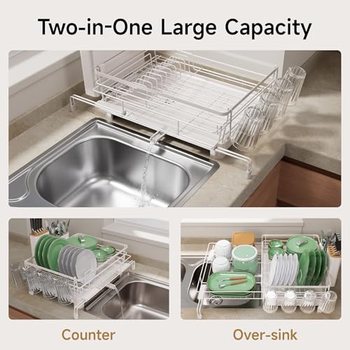 Large Dish Drying Rack (White)
