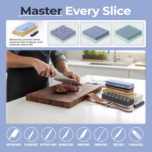 7 Piece Knife Sharpening Stone Set