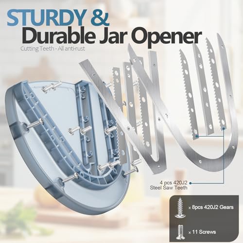 Mount on Cabinet Jar Opener for Weak Hands (Blue)