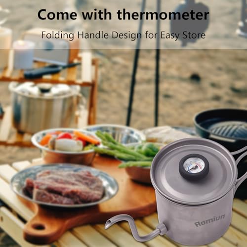 Titanium Gooseneck Kettle with Thermometer