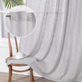Short Curtains for Small Window (50"W x 63"L (Pack of 2) / Light Grey)