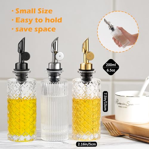Glass Olive Oil Dispenser Bottle Small (black)