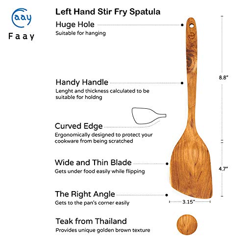 13.5” Left Hand Stir Fry Spatula (13.5 Inch Stir Fry - LEFT)