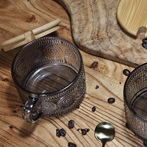 Vintage Glass Coffee Mugs (Gray-2)