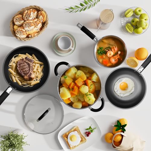Pots and Pans Set Non Stick (Set/6BLK)