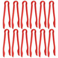 12 Pcs Toaster Tongs (10 Inch / Red)