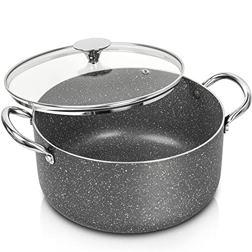 5 Quart Stock Pot with Lid (Stainless-Gray / 5 Quarts)