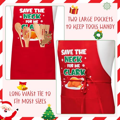 Christmas Matching Aprons for Couples (Red Green Christmas)
