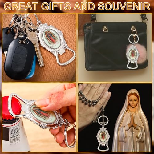 24 Pcs Our Lady of Guadalupe Bottle Opener Keychain Baptism Favors (Our Lady of Guadalupe)