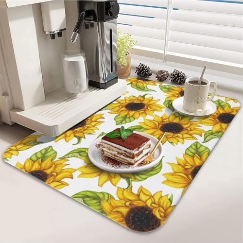 Dish Drying Mat 2 (Sunflower-3 / 2-Pack)