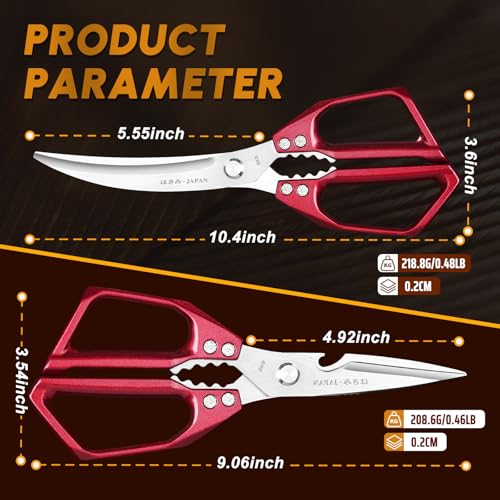 Kitchen Shears Heavy Duty (Red)