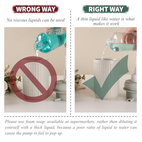 Foam Hand Soap Dispenser (Light Grey Foam Pump)