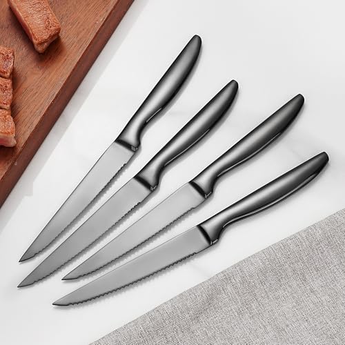 Black Steak Knives Set of 12 (Only Knives / Black for 12)
