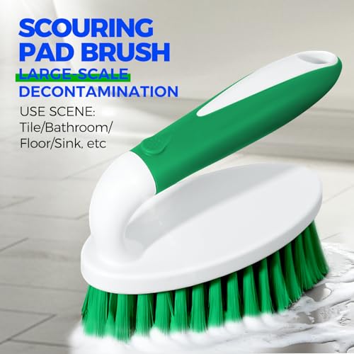 5 Pack Cleaning Brush Scrub Brush Kitchen Brush for Floor (Green)