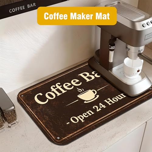 Vintage Coffee Bar Coffee Drying Mat 19" x 12" (Coffee Bar / 19" x 12")