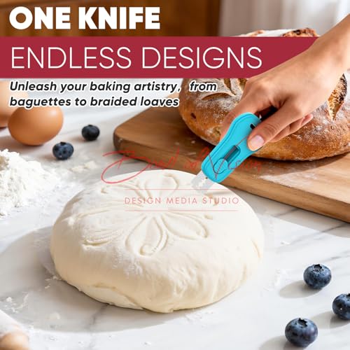 Bread Lame Sourdough Scoring Tool with Extractable & Magnetic (2PCS(Blue & Red))