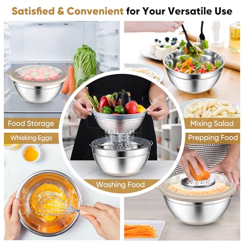 Mixing Bowls with Lids (Khaki)