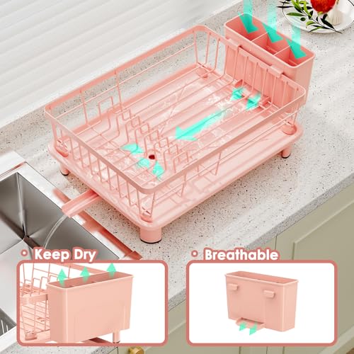 Dish Drying Rack (Pink)