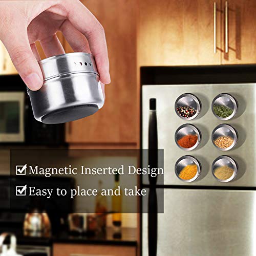 Magnetic Spice Jars (2"x2.5"-12 Pcs)