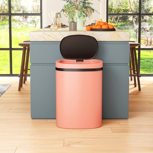 13 Gallon Plastic Trash Can (Pink)